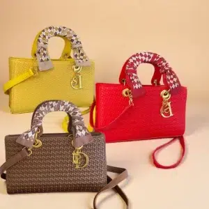 Woven Diana Satchel Tote